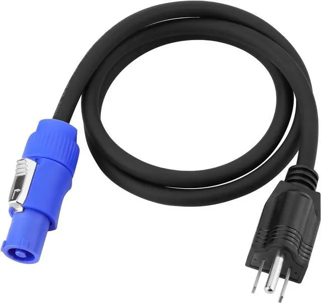 Main image of JVFYI Stage Light PowerCON Cable, 3 Prong Plug to PowerCON AC Power Cable, 20A 3 Pin 16AWG, Male to Male Power Extension Cable for Outdoor Stage Lighting Series-1M/3.28FT