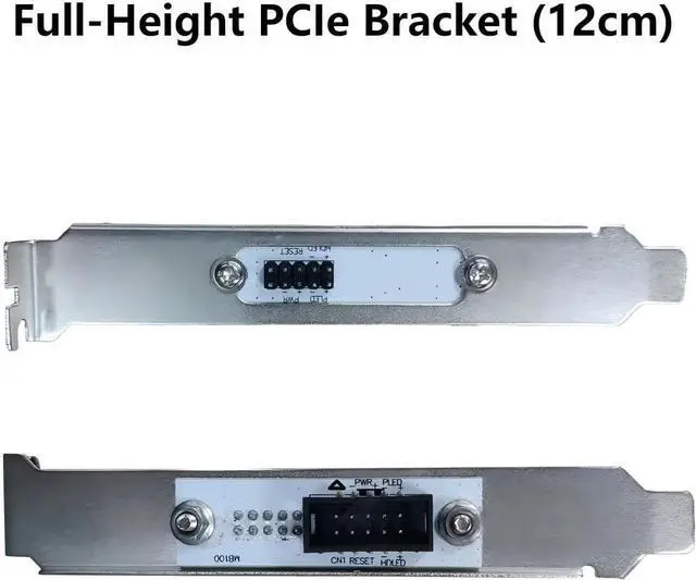 Alt view image 5 of 7 - JVFYI PC Power Button Extension Cable with Full Height PCIe Bracket (30cm), 9 Pin Front Panel Header Adapter for PC Power Switch - for Standard-Sized Medium/Full Tower Case