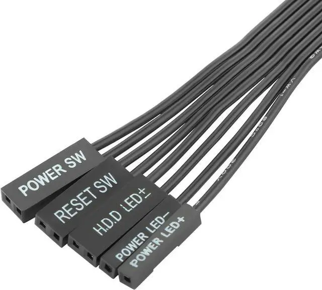 Alt view image 6 of 7 - JVFYI PC Power Button Extension Cable with Full Height PCIe Bracket (30cm), 9 Pin Front Panel Header Adapter for PC Power Switch - for Standard-Sized Medium/Full Tower Case