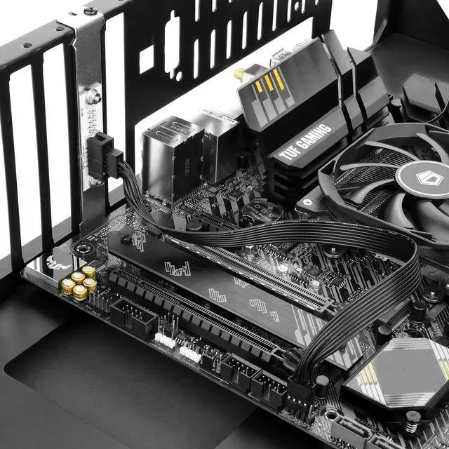 Alt view image 2 of 7 - JVFYI PC Power Button Extension Cable with Full Height PCIe Bracket (30cm), 9 Pin Front Panel Header Adapter for PC Power Switch - for Standard-Sized Medium/Full Tower Case