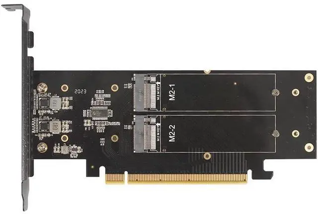 Main image of 4-Port NVMe PCIe 4.0 RAID Adapter Card - 256Gbps X16 Bifurcation Support for M.2 SSDs with RAID 0/1/5