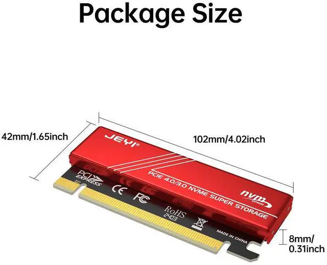 Alt view image 2 of 6 - M.2 NVMe PCIe 4.0 Aluminum Heatsink Adapter - Compatible with 980 PRO/970 EVO Plus, Tool-Free Installation for 2280 SSDs