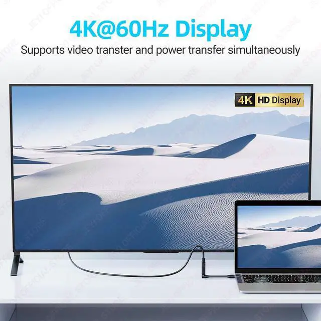 Alt view image 2 of 3 - 90-Degree Right-Angle USB-C Cable - 60W PD & 40Gbps Thunderbolt 4 with 75cm Length CC-F75GPRO CC-F75WGrey