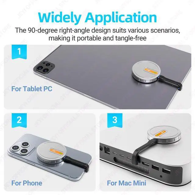 Alt view image 3 of 3 - 90-Degree Right-Angle USB-C Cable - 60W PD & 40Gbps Thunderbolt 4 with 75cm Length CC-F75GPRO CC-F75WGrey