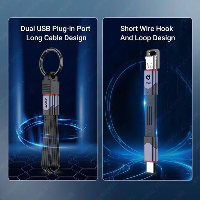Alt view image 6 of 6 - USB 4.0 FPC Cable - 40Gbps 240W PD with 8K Video Support for Thunderbolt 4/3 MacBook CC-F85Pro+C100