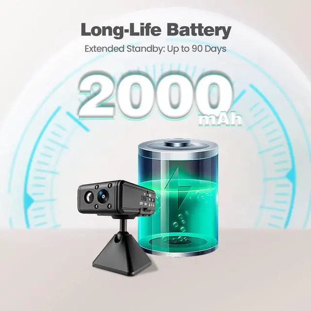 Alt view image 7 of 7 - Hidden Camera, 2025 Nanny Cam for Home | Motion Detection Without WiFi, Free 1-Year Cloud Storage, 4K HD Day & Night Recording Smart Mini Camera for Home/Baby/Pet (Black)