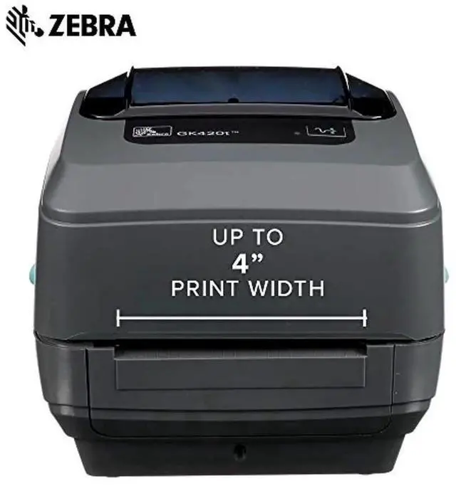 Main image of Ze bra GK420t 4" GK42-102510-000 Desktop Thermal Transfer Label Printer, 203 dpi, USB, Serial, Centronics Parallel, EPL, ZPLII - GK42-102510-000
