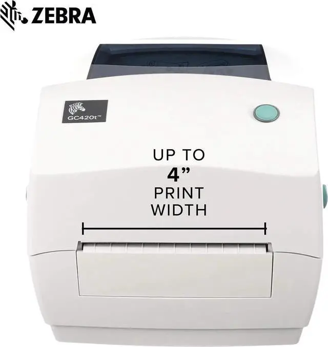 Main image of GC420t Thermal Transfer Desktop Printer Print Width of 4 in USB Serial and Parallel Port Connectivity GC420-100510-0QB For Zebra
