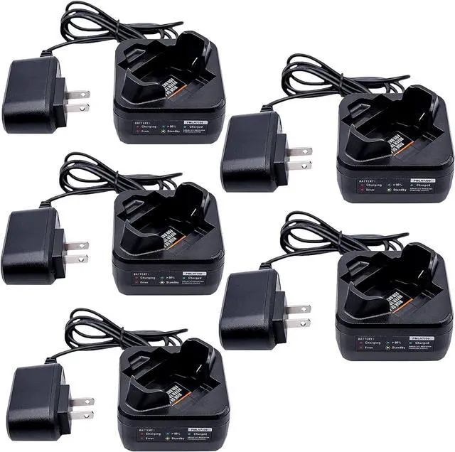 Main image of JVFYI 5 Pack PMLN7109A PMLN7109 Charger Compatible for Motorola SL300 SL300e SL500 SL500E SLN1000 SL3500e SL1600 SL2600 TLK100 SL1M Radio Pmnn4468a Battery