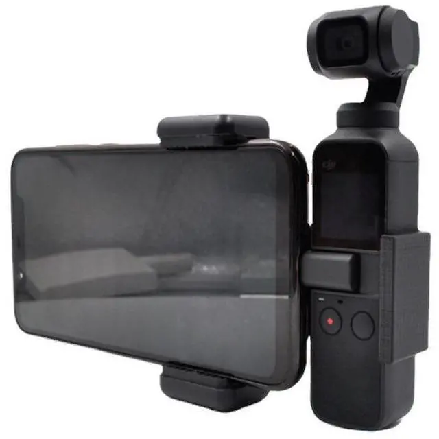 Main image of Universal Phone Mount Holder for DJ,I O,smo Poc,ket & Poc,ket 2, Adjustable Clamp Grip for Secure Connection and Stable Phone Viewing