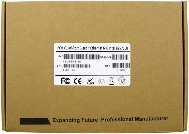 Alt view image 7 of 7 - JVFYI PCIe Intel JL82576EB Quad-Port Gigabit Server NIC