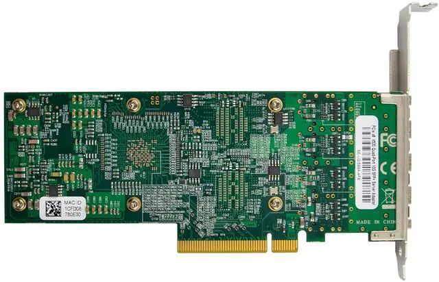 Alt view image 3 of 7 - JVFYI PCIe X520 Quad-Port 10GbE SFP+ Ethernet Card