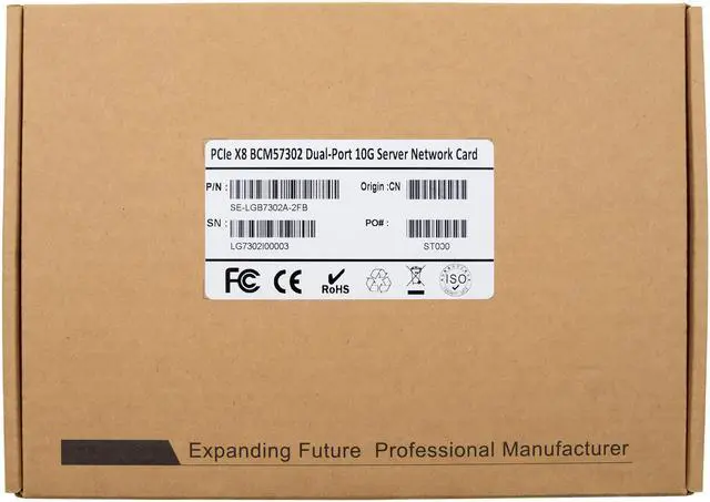 Alt view image 7 of 7 - JVFYI PCIe x8 BCM57302 Dual-Port 10GbE SFP+ Network Adapter