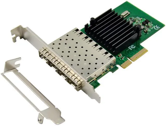 Alt view image 2 of 7 - JVFYI PCIe I350 Quad-SFP Fiber Gigabit Server NIC