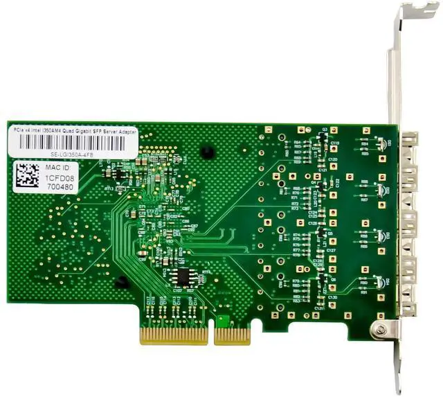 Alt view image 7 of 7 - JVFYI PCIe I350 Quad-SFP Fiber Gigabit Server NIC