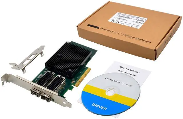 Alt view image 4 of 7 - JVFYI PCIe X8 X710 Dual-SFP+ Fiber Server Converged NIC