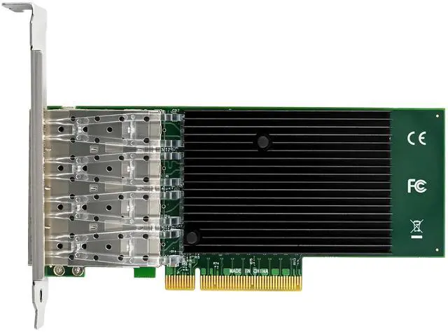 Alt view image 5 of 7 - JVFYI PCIe X8 Intel X710 Quad-SFP+ Fiber Server Converged NIC