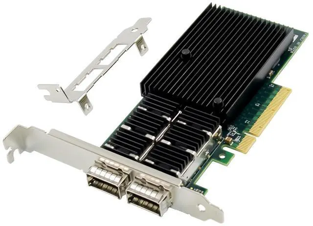 Alt view image 2 of 7 - JVFYI PCIe x8 X710 Dual Port 40G QSFP+ Converged Adapter