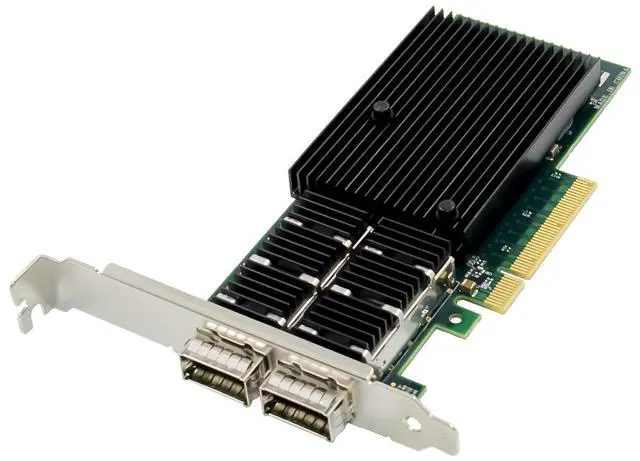 Alt view image 3 of 7 - JVFYI PCIe x8 X710 Dual Port 40G QSFP+ Converged Adapter