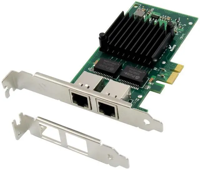 Alt view image 2 of 7 - JVFYI PCIe I350AM2 Dual-RJ45 Gigabit Server NIC