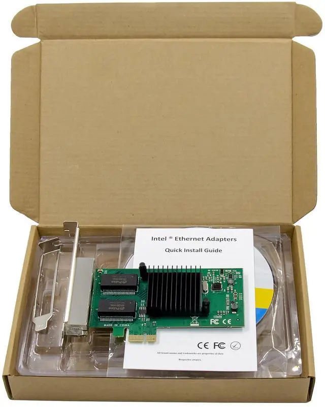 Alt view image 7 of 7 - JVFYI PCIe X4 82580EB Quad-RJ45 Gigabit Server NIC