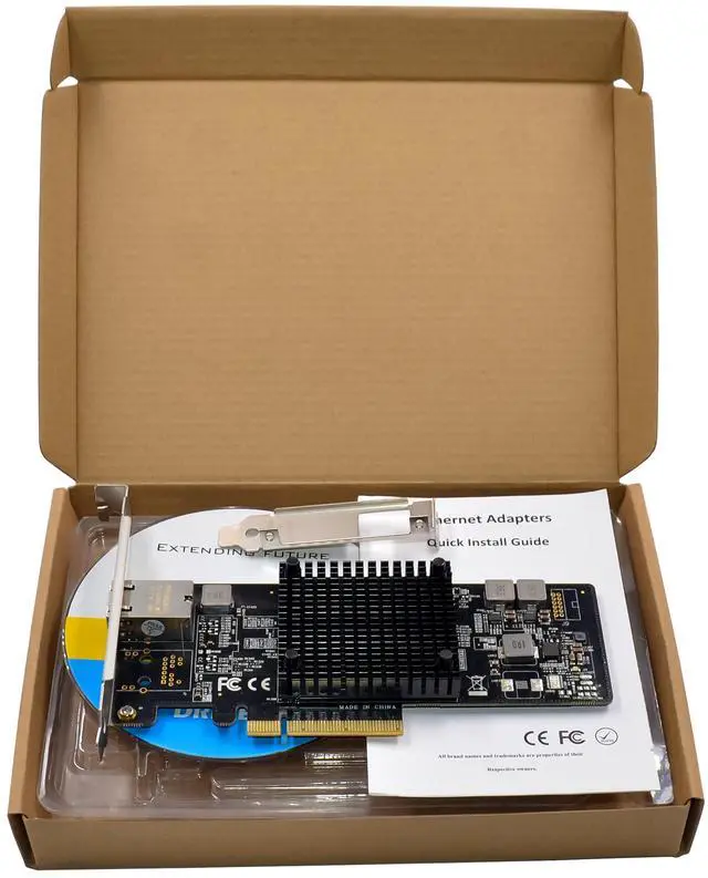 Alt view image 7 of 7 - JVFYI PCIe X8 X550 Single-RJ45 10G Converged NIC