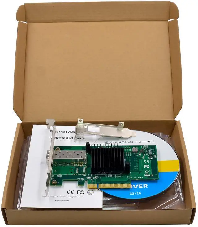 Alt view image 6 of 7 - JVFYI PCIe JL82599EN Single-SFP+ Fiber 10G Server NIC