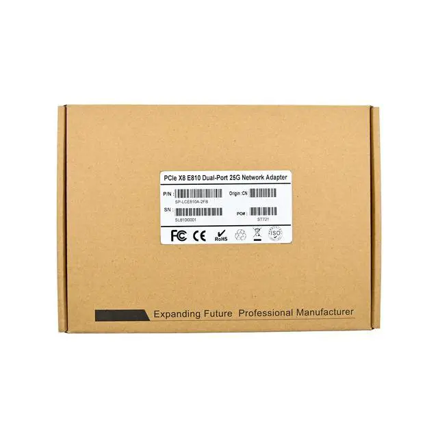 Alt view image 7 of 7 - JVFYI PCIe x8 E810 Dual-Port 25G SFP28 Network Adapter