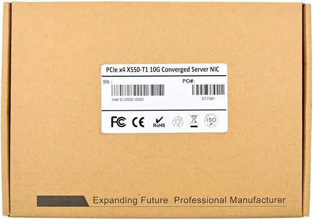 Alt view image 7 of 7 - JVFYI PCIe X4 X550 Single-RJ45 10G Converged NIC