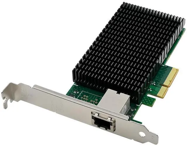 Alt view image 2 of 7 - JVFYI PCIe X4 X550 Single-RJ45 10G Converged NIC
