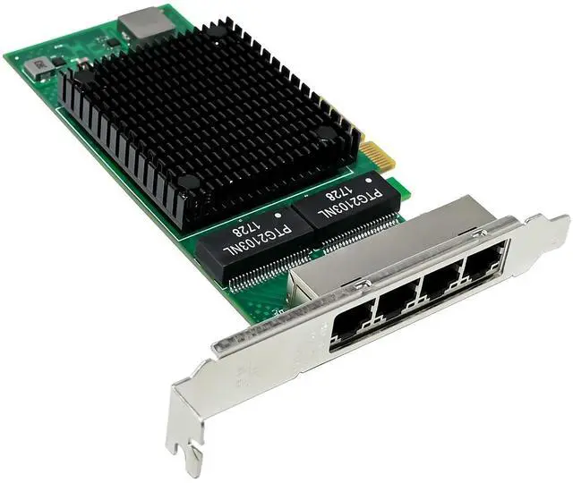 Alt view image 4 of 7 - JVFYI PCIe X4 82580EB Quad-RJ45 Gigabit Server NIC v2.0