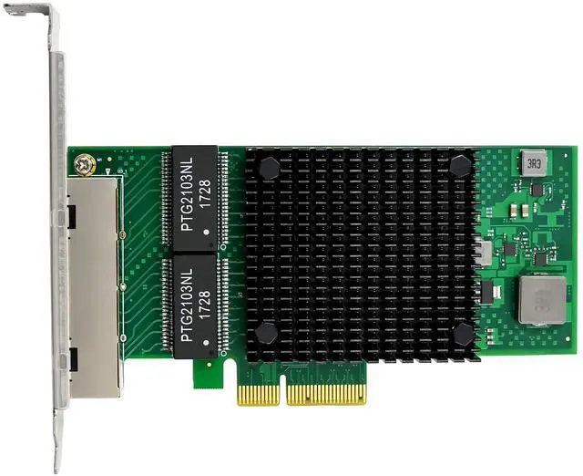 Alt view image 2 of 7 - JVFYI PCIe X4 82580EB Quad-RJ45 Gigabit Server NIC v2.0