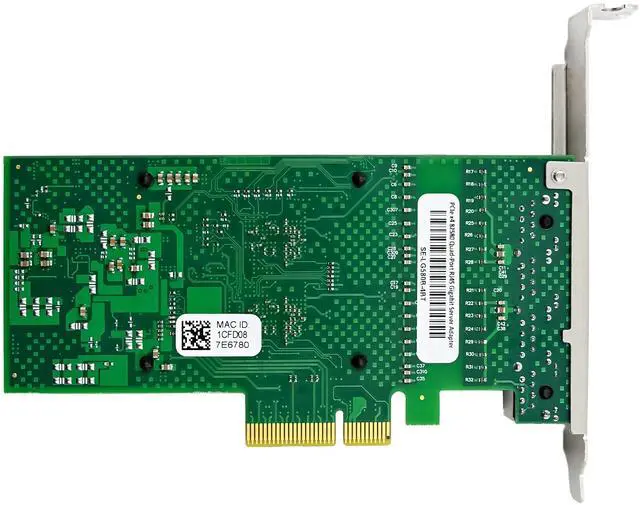 Alt view image 3 of 7 - JVFYI PCIe X4 82580EB Quad-RJ45 Gigabit Server NIC v2.0
