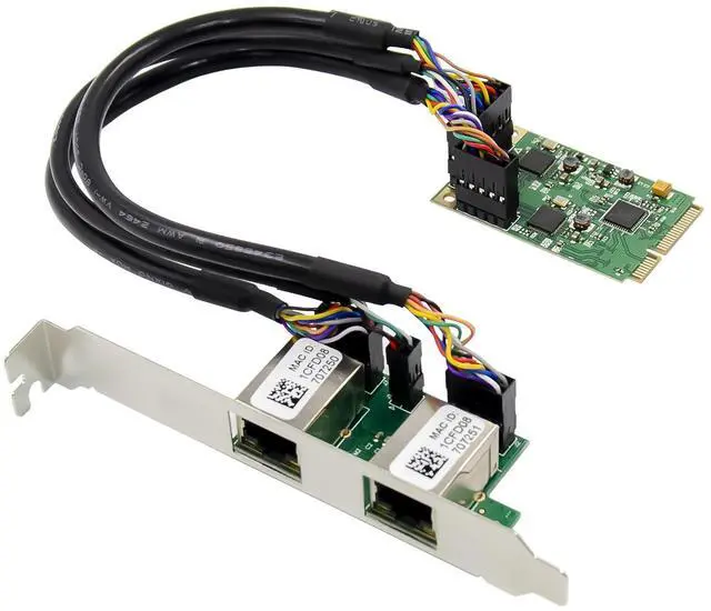 Main image of JVFYI MiniPCIe RTL8111F Dual-RJ45 Gigabit Ethernet Card