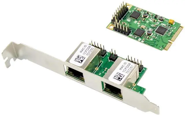 Alt view image 4 of 7 - JVFYI MiniPCIe RTL8111F Dual-RJ45 Gigabit Ethernet Card