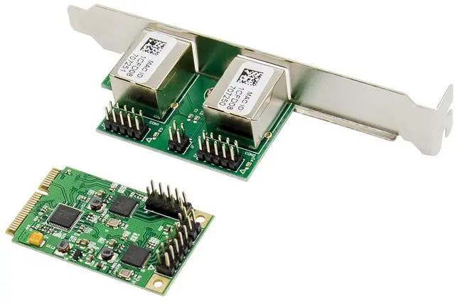 Alt view image 6 of 7 - JVFYI MiniPCIe RTL8111F Dual-RJ45 Gigabit Ethernet Card