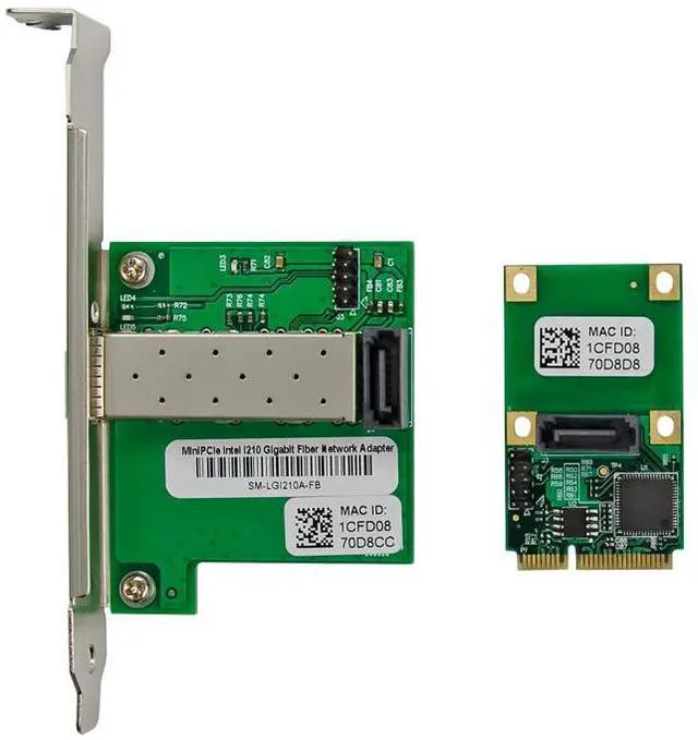 Alt view image 3 of 6 - JVFYI MiniPCIE I210 Single-SFP Fiber Server NIC