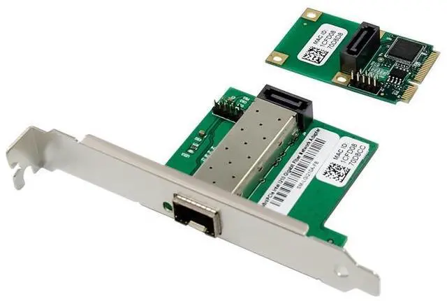 Alt view image 2 of 6 - JVFYI MiniPCIE I210 Single-SFP Fiber Server NIC