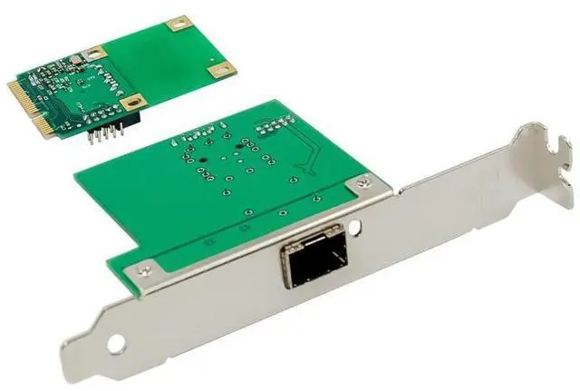 Alt view image 6 of 6 - JVFYI MiniPCIE I210 Single-SFP Fiber Server NIC