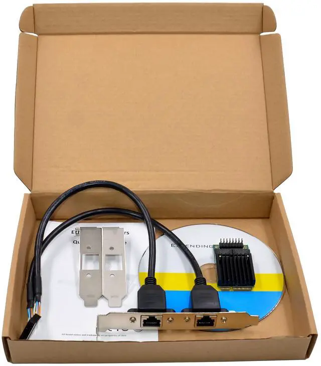 Alt view image 7 of 7 - JVFYI MINI PCIe I210 2-Port Gigabit Network Card