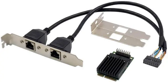 Alt view image 3 of 7 - JVFYI MINI PCIe I350 2-Port Gigabit Network Card