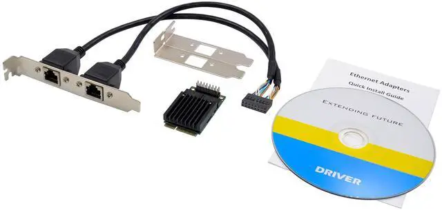 Alt view image 2 of 7 - JVFYI MINI PCIe I350 2-Port Gigabit Network Card