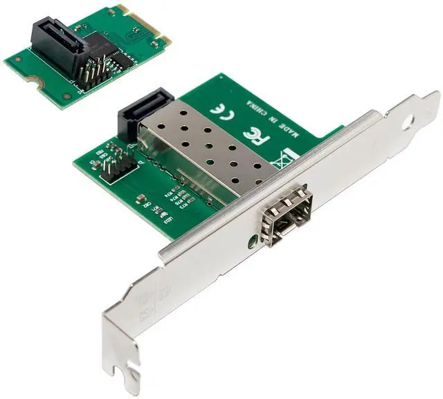 Alt view image 5 of 7 - JVFYI M.2 B+M KEY I210 Single-SFP GbE Server NIC