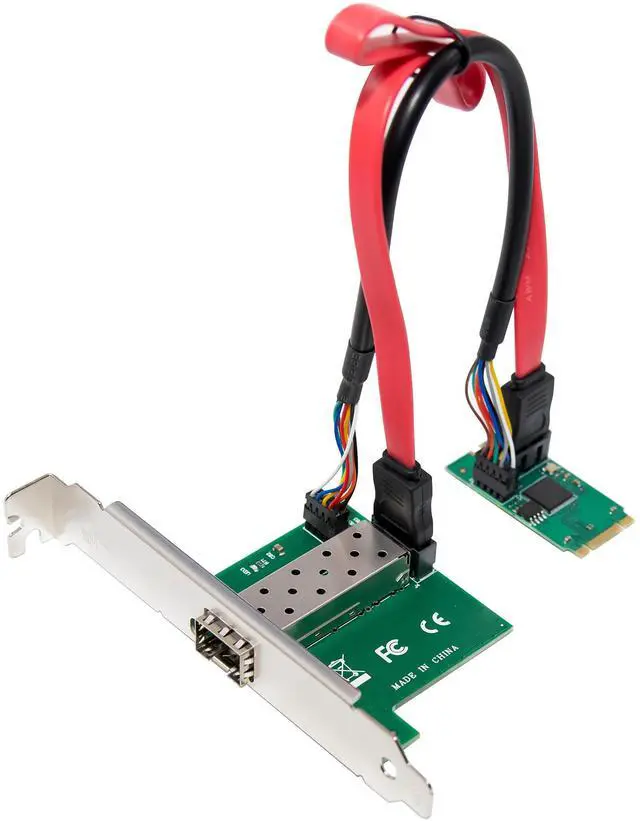Alt view image 4 of 7 - JVFYI M.2 B+M KEY I210 Single-SFP GbE Server NIC