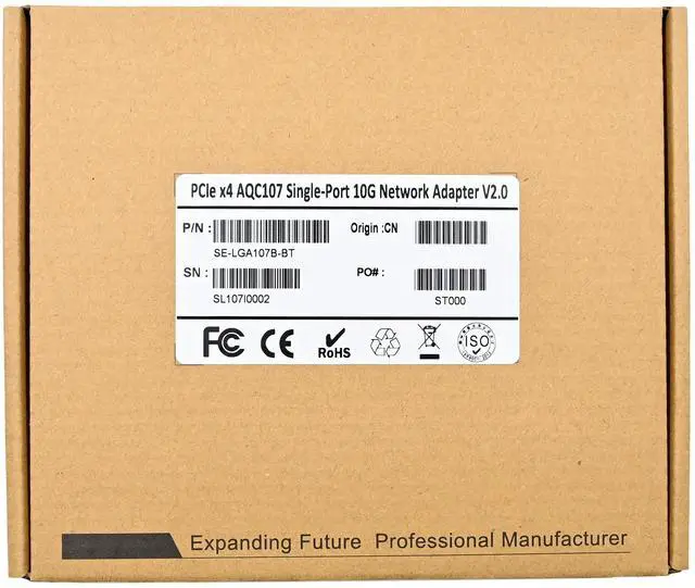 Alt view image 7 of 7 - JVFYI PCIe X4 AQC107 Single-10G Server Converged NIC V2.0