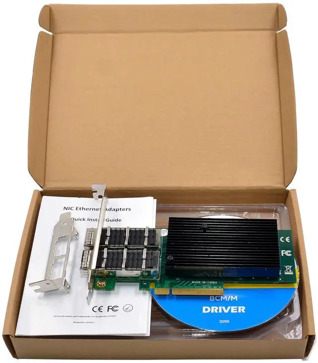 Alt view image 7 of 7 - JVFYI PCIe x8 ConnectX-3 Dual-Port 40G QSFP Adapter