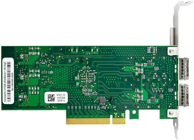Alt view image 4 of 7 - JVFYI PCIe x8 ConnectX-3 FDR InfiniBand Dual- 40GbE QSFP Network Adapter