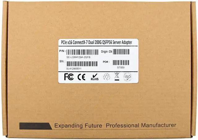 Alt view image 7 of 7 - JVFYI PCIe5.0 x16 ConnectX-7 Dual-Port 200G QSFP56 Network Adapter