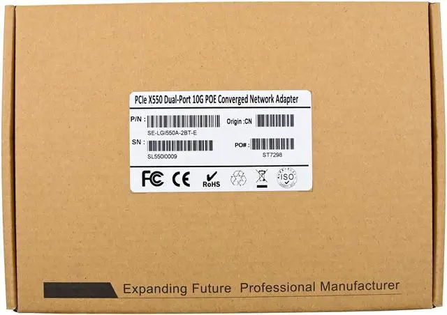 Alt view image 7 of 7 - JVFYI PCIe X550 Dual 10G POE+ Server Card