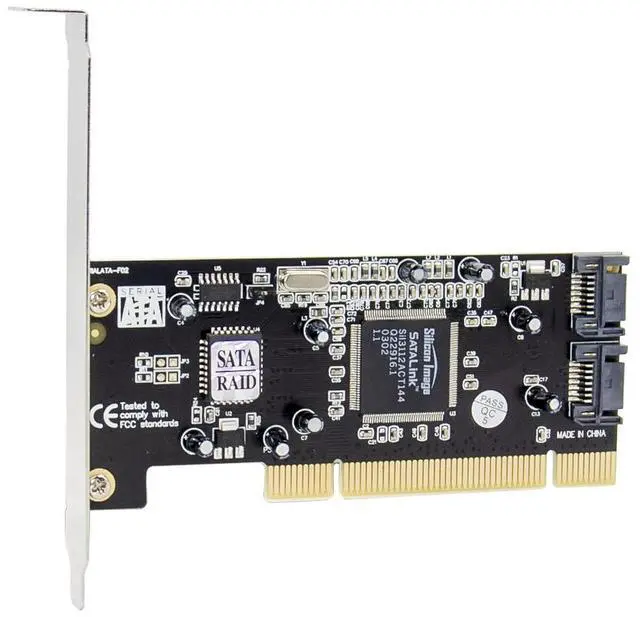 Alt view image 7 of 7 - JVFYI PCI Sil3112 2-Channel SATA 150 RAID card